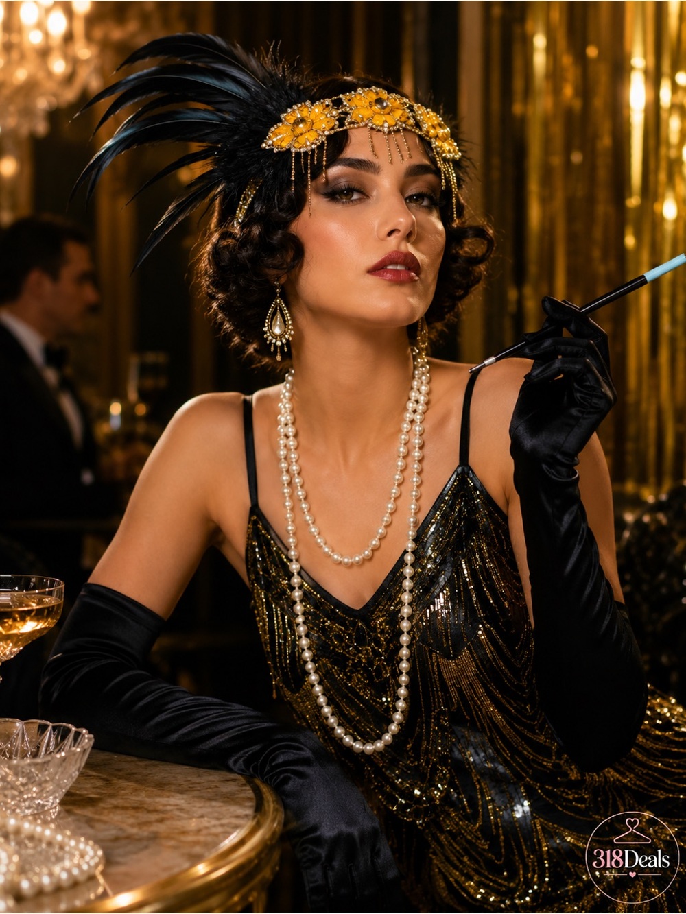 1920s Gatsby Flapper Costume Accessory Set